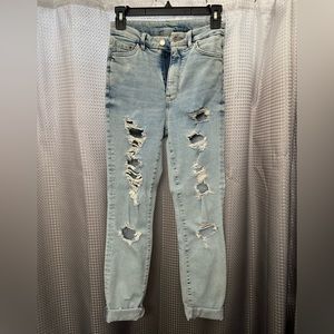 H&M Super Skinny Distressed Jeans